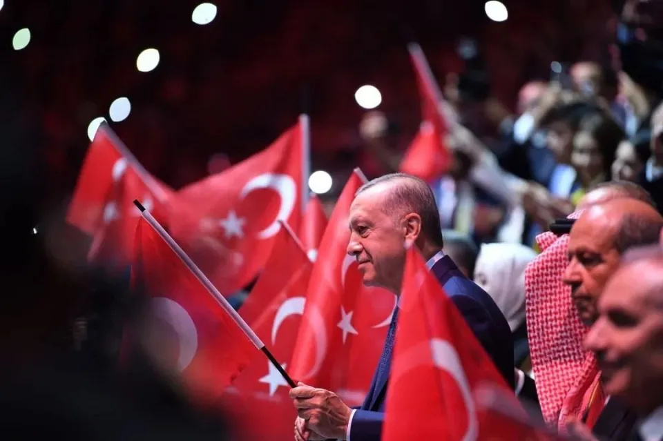 Turkey President Recep Tayyip Erdoğan at the opening ceremony of the 5th Islamic Solidarity Games in Konya, Turkey, on 9 August 2022. (Photo by <a href=https://www.idea.int/es/theme/